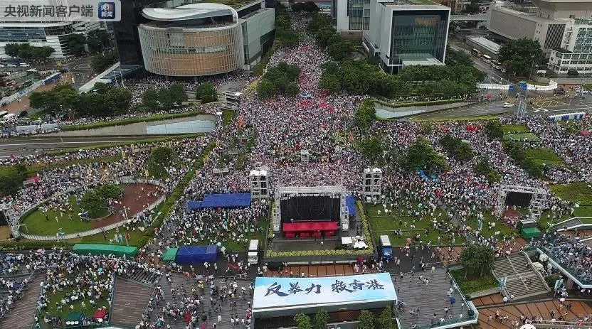 反暴力 救香港——香港举行47.6万人大集会 董事长涂辉龙参加